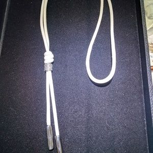 Long White Tassel Necklace